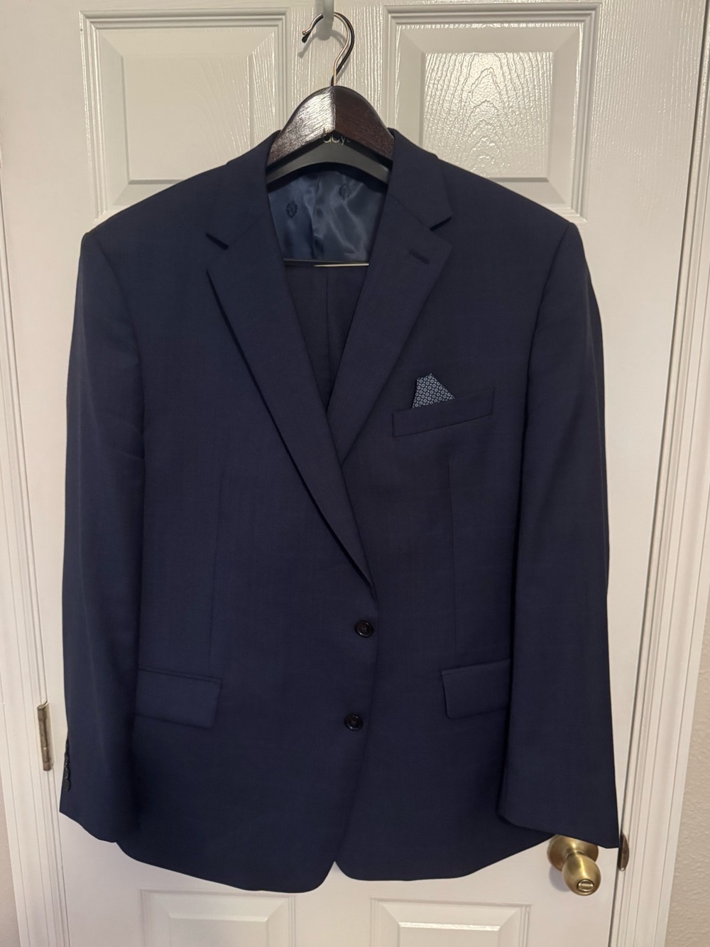Ralph Lauren Mens Navy Suit - Two-Button Blazer and matching pants.